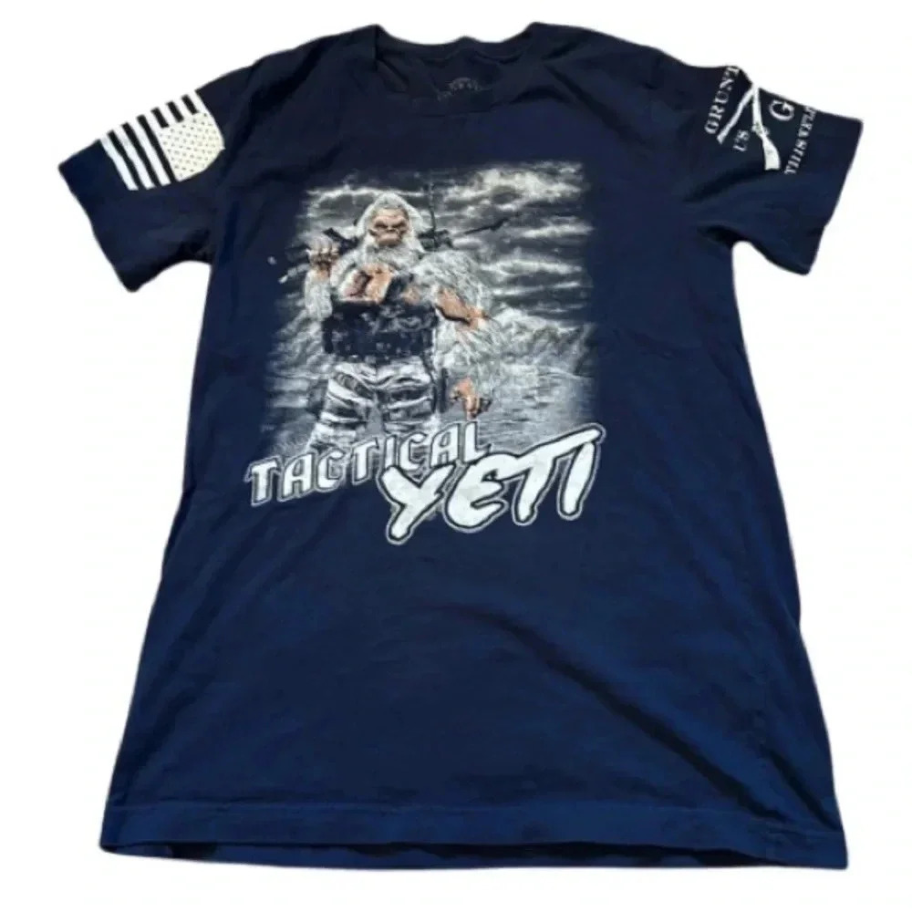 Grunt Style Tactical‎ Patriotic Military Proud Yeti Short Sleeve Tshirt SzM